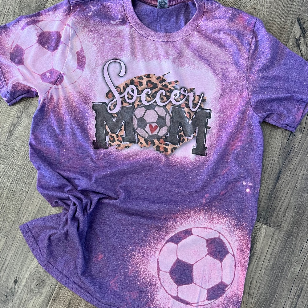 Bleached Purple Soccer Mom Tee